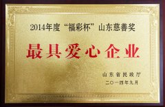 2014 Annual Welfare Charity Cup Shandong most caring compani