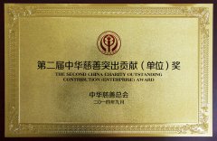 The Second China Charity outstanding contributions (unit) Aw